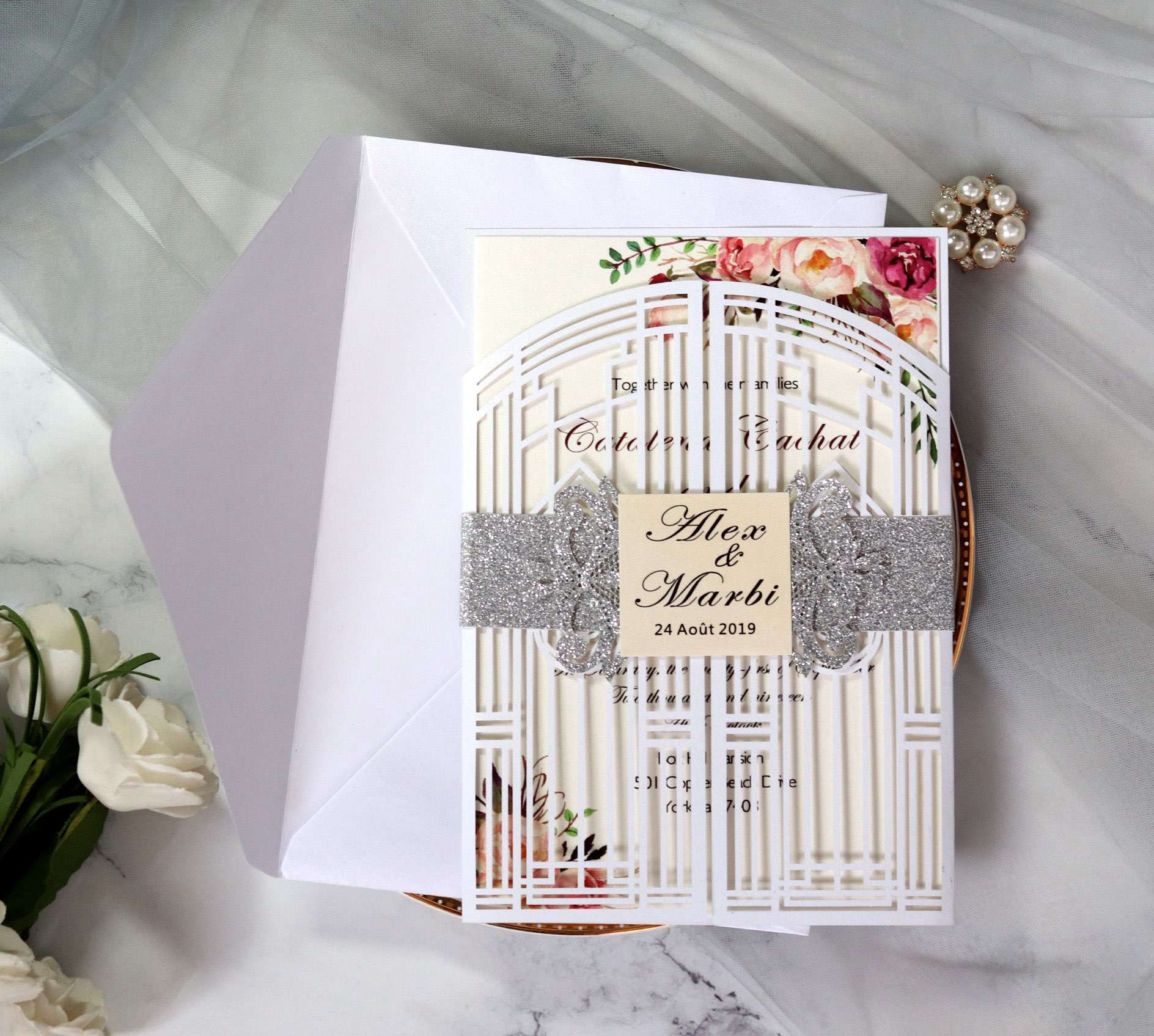 Modern Invitation Card, Wedding Card Design Laser Cut ,Marriage 